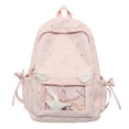 thumbnail image 1 of Star Print Backpack, Lightweight Breathable Transparent Front Pocket Backpack, Heavy Duty Laptop Backpack for Outdoor Work, White, 1 of 10