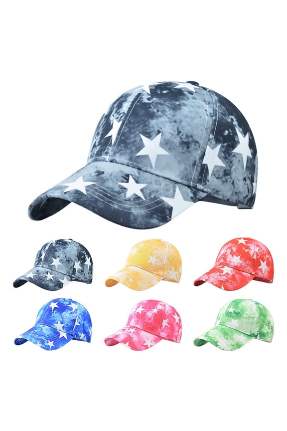 Star Print Baseball Cap for Men and Women Outdoor Breathable American Style Hat