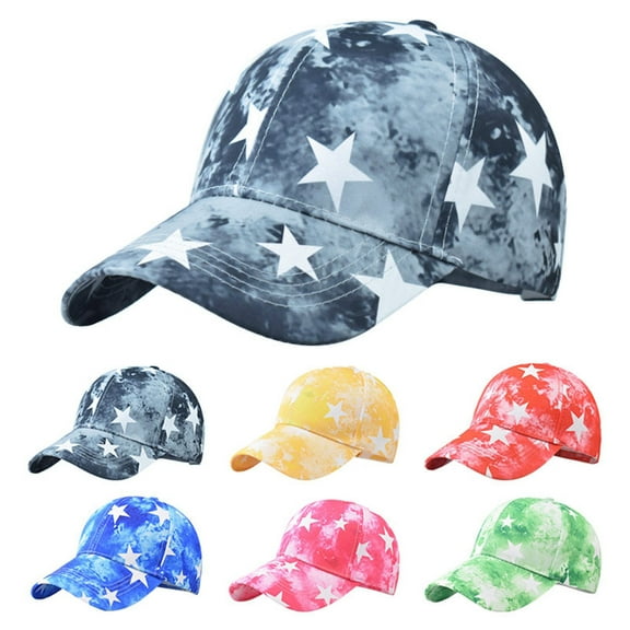 Star Print Baseball Cap for Men and Women Outdoor Breathable American Style Hat