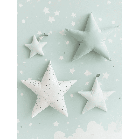 Star Print Canvas Wall ArtPerfect for BedroomLiving RoomNurseryKids RoomPlayroom Decoration.