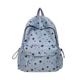 thumbnail image 1 of Star Print Casual Backpack, Large Capacity Lightweight Travel Daypack, Multi Pocket Versatile Carry Rucksack, Star Pattern Shoulder Bag, Adjustable Strap Luggage Pack for Daily Outdoor Trip, 1 of 4
