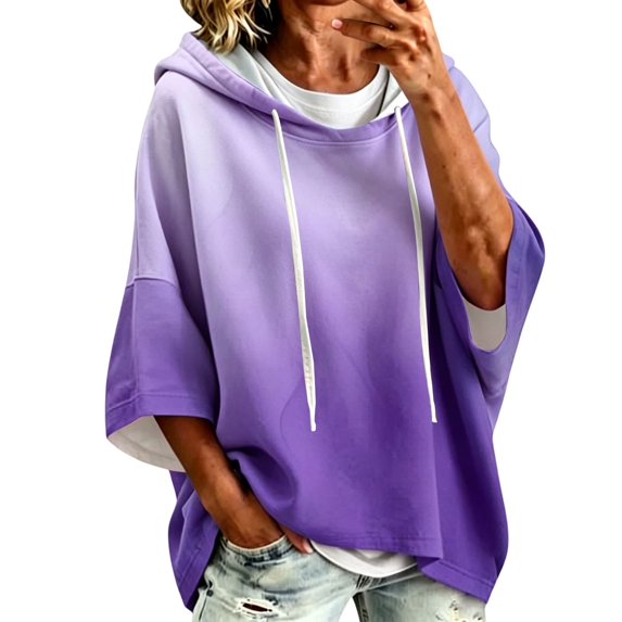 Star Print Hoodies for Women Graphic Sweatshirts Fall Outfits for Women Fashion Clothing Oversized Casual Winter Clothes with Pockets Drawstring Long Sleeve Pullover Drop Shoulder