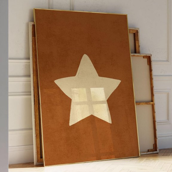 Star Print, Trendy Wall Art For Fall, Preppy, Autumn Gallery Wall, Cozy Apartment Decor UNFRAMED PAPER POSTER, Home Decor, Vintage Gift, Living Room Dercor