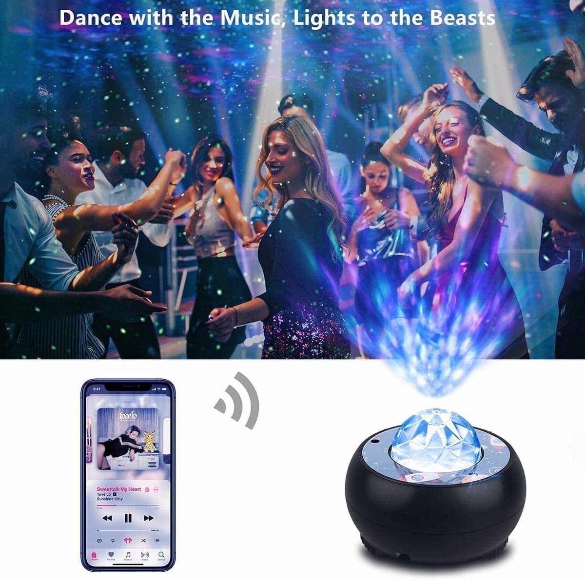 Star Projector, 3 in 1 LED Galaxy Projector Starry Projector with Colour Changing Music Player & Bluetooth & Timer, Remote Controlled Night Lights for Kids Adults Baby Bedroom Party Home Decor(Black)