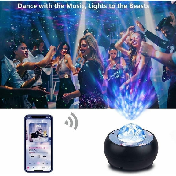 Star Projector, 3 in 1 LED Galaxy Projector Starry Projector with Colour Changing Music Player & Bluetooth & Timer, Remote Controlled Night Lights for Kids Adults Baby Bedroom Party Home Decor(Black)