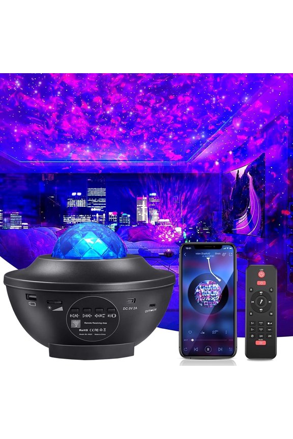 Star Projector Galaxy Light Projector with Remote & Bluetooth Speaker, Multiple Colors Dynamic Projections Star Night Light Projector for Kids Adults Bedroom, Space Lights for Bedroom Decor Aesthetic