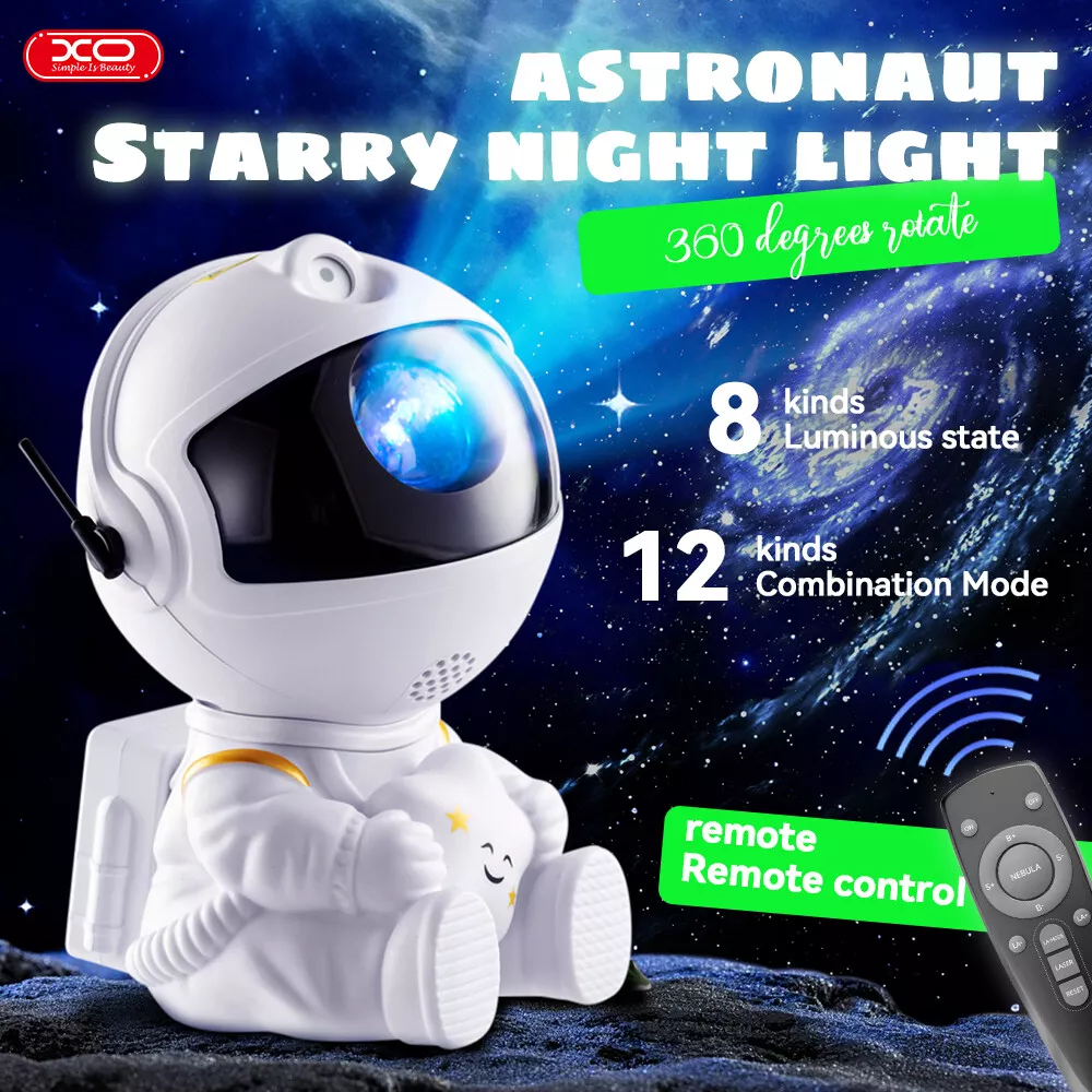 Star Projector Galaxy Night Light - Astronaut Space Buddy Projector With Remote