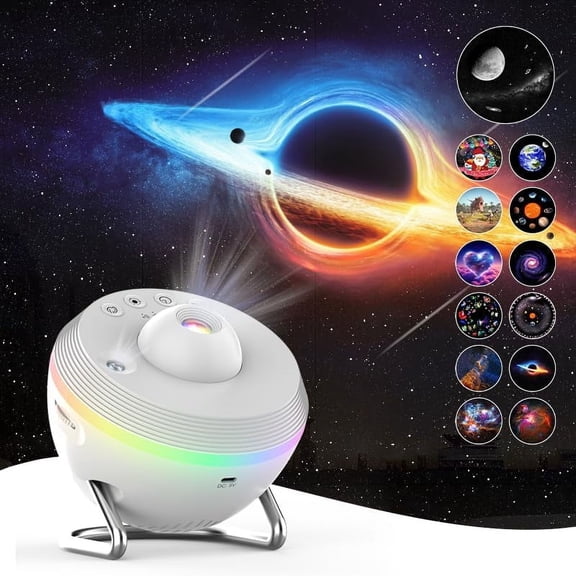 Star Projector,Galaxy Projector,13 in 1 Planetarium Starry Sky Night Light,360 °Rotation,for Kids Christmas and Halloween,Timing,Mute Design,Projection Effect forBedroom,Party,Game Rooms