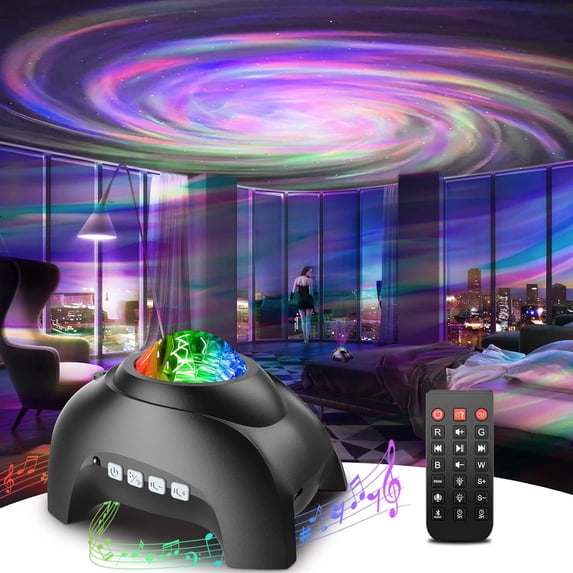 Star Projector, Galaxy Projector for Bedroom, Bluetooth Speaker and White Noise Aurora Projector, Night Light Projector for Kids Adults Gaming Room, Home Theater, Ceiling, Room Decor