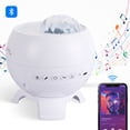 thumbnail image 1 of Star Projector, Galaxy Projector for Bedroom, Bluetooth Speaker and White Noise Aurora Projector, Night Light Projector for Kids Adults Gaming Room, Home Theater, Ceiling, Room Decor, 1 of 7