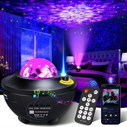 Star Projector, Galaxy Projector For Bedroom, LED Night Light Projector With Bluetooth Speaker, Timer, Remote Control, Gifts For Kids, Adults, Christmas, Birthday