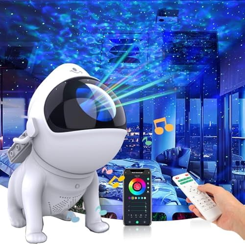 Star Projector,Galaxy Projector for Bedroom,Space Dog Projector with Bluetooth Speaker,21 Color Modes,White Noise,Remote & App Control,Night Light for Kids Adults Game Room Theater Ceiling Decor$$