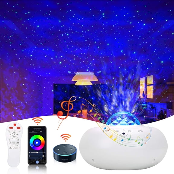 Star Projector,Galaxy Projector for Bedroom,Star Night Light Projector with Bluetooth Speaker,Remote Control,Star Light Projector for Kids Adults Bedroom,Christmas, Room Decor, Gifts