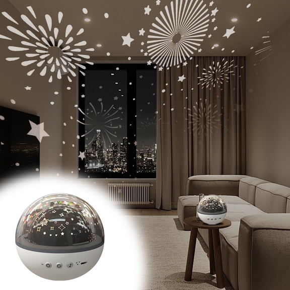 Star Projector Night Light for Kids Bedroom 360 Degree Rotating Galaxy Sky Lamp Colorful LED Ceiling Projection Lamp Sleep Aid Atmosphere Light Nursery Birthday Gift Decoration