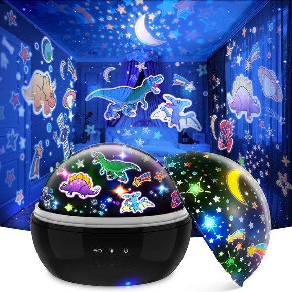 Star Projector Night Light for Kids, Dinosaurs Star Projector Light Gifts for 3 4 5 6 7 8 Year Old Boys Girls, Dinosaurs Toys for 3-12 Year Old, Galaxy Projector for Kids Room