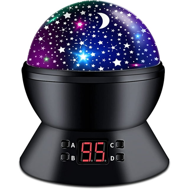 Star Projector Night Light with Timer for Kids' Bedroom Ceiling