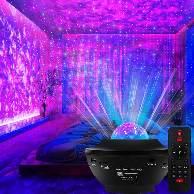 Star Projector Projector Bedroom Music Speaker Sound Activated Remote