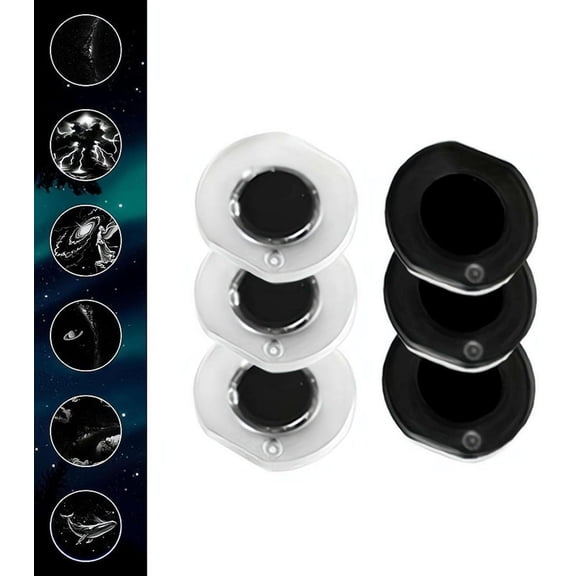 Star Projector Slide Night Light, 6 Slides, Wide Angle Clear Projection, Party Decor