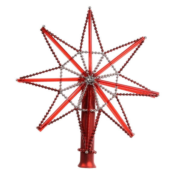 "Star" Red Glass Christmas Tree Topper