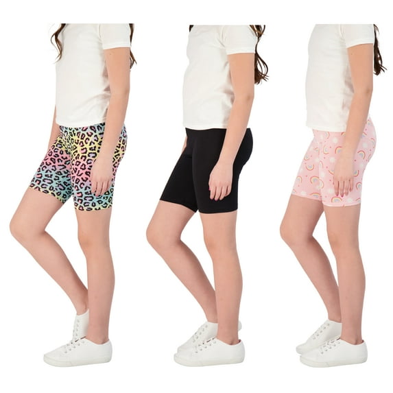 Star Ride Girls 3 Pack Bike Shorts, Size 5-16