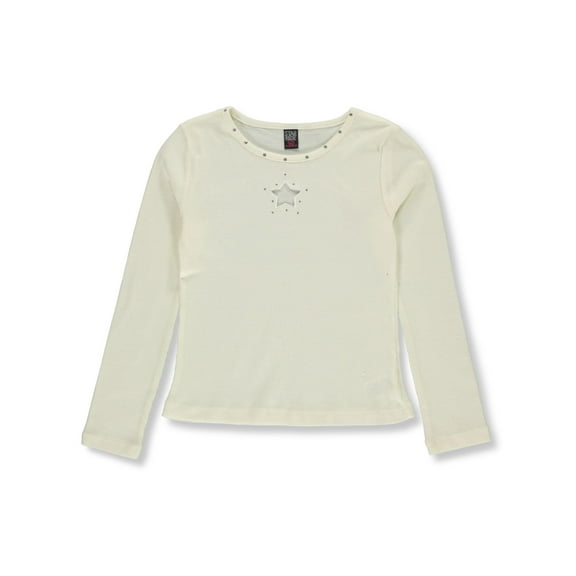 Star Ride Girls' Bling Star T-Shirt Color: white Size: 10 - 12