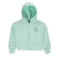 thumbnail image 1 of Star Ride Girls' French Terry Hoodie Color: aqua Size: 7 - 8, 1 of 1