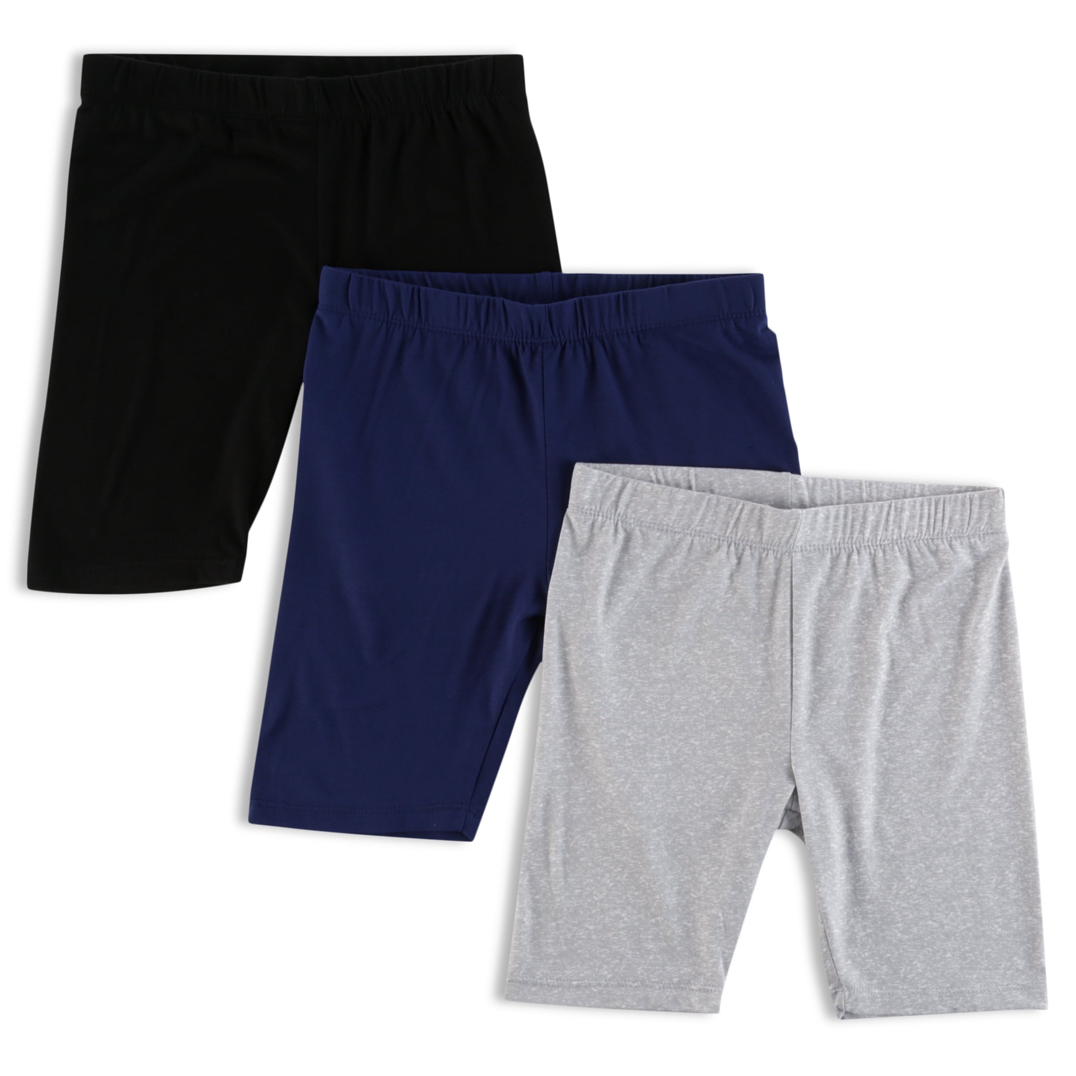 Star Ride Girls Printed and Solid Bike Shorts, 3-Pack, Sizes 4-16
