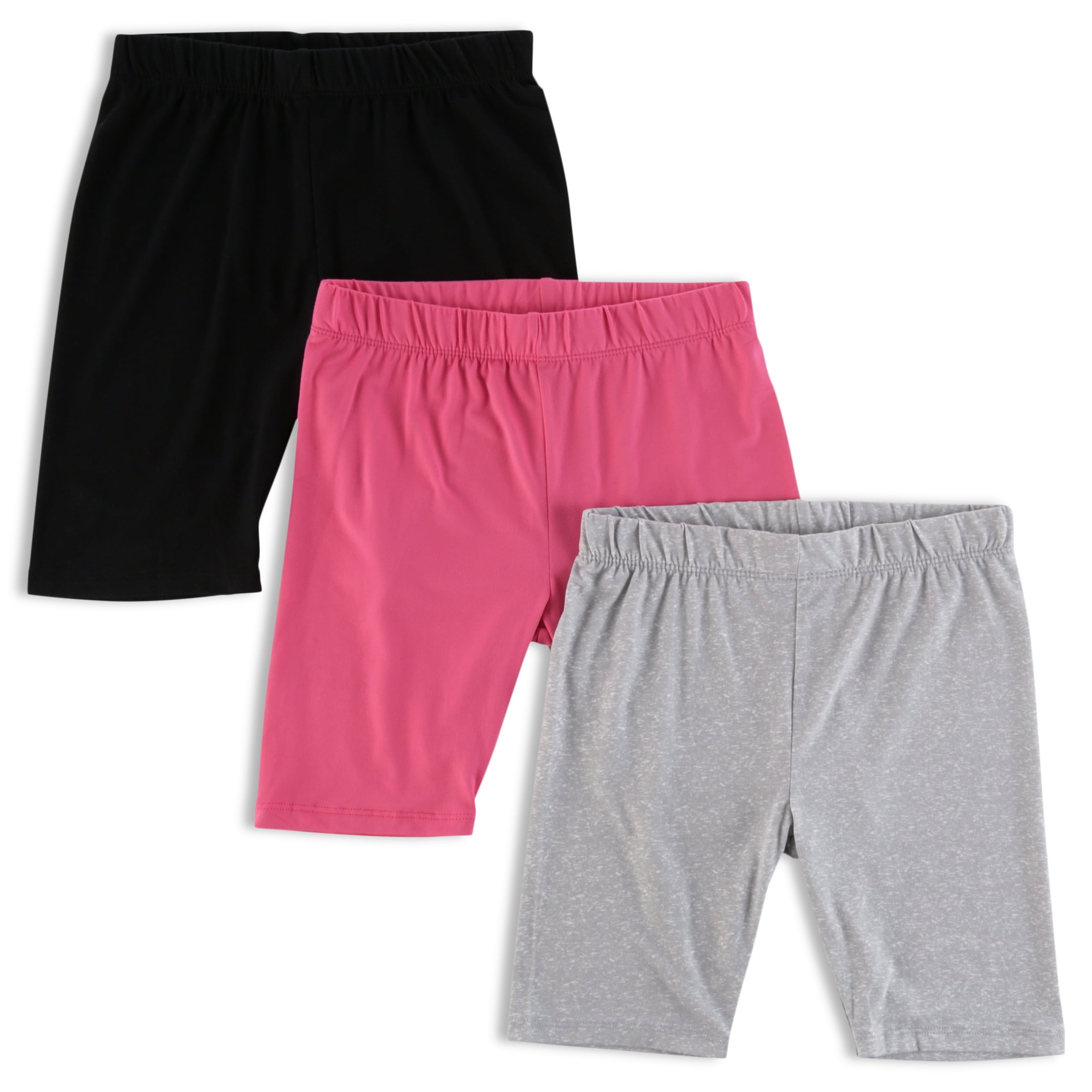 Star Ride Girls Printed and Solid Bike Shorts, 3-Pack, Sizes 4-16
