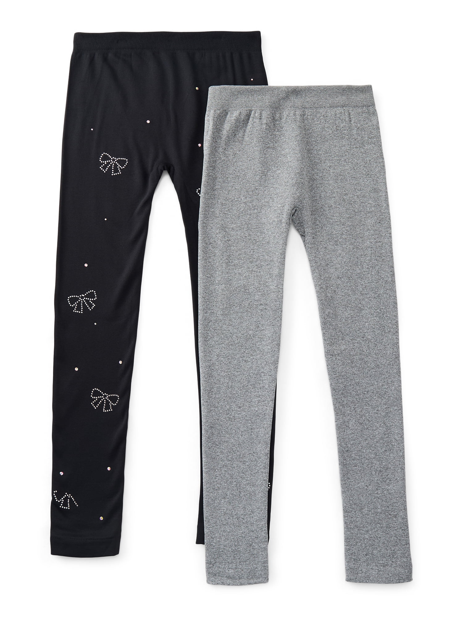 Star Ride Girls Seamless Fleece Lined Leggings, 2-Pack, Sizes 4-16