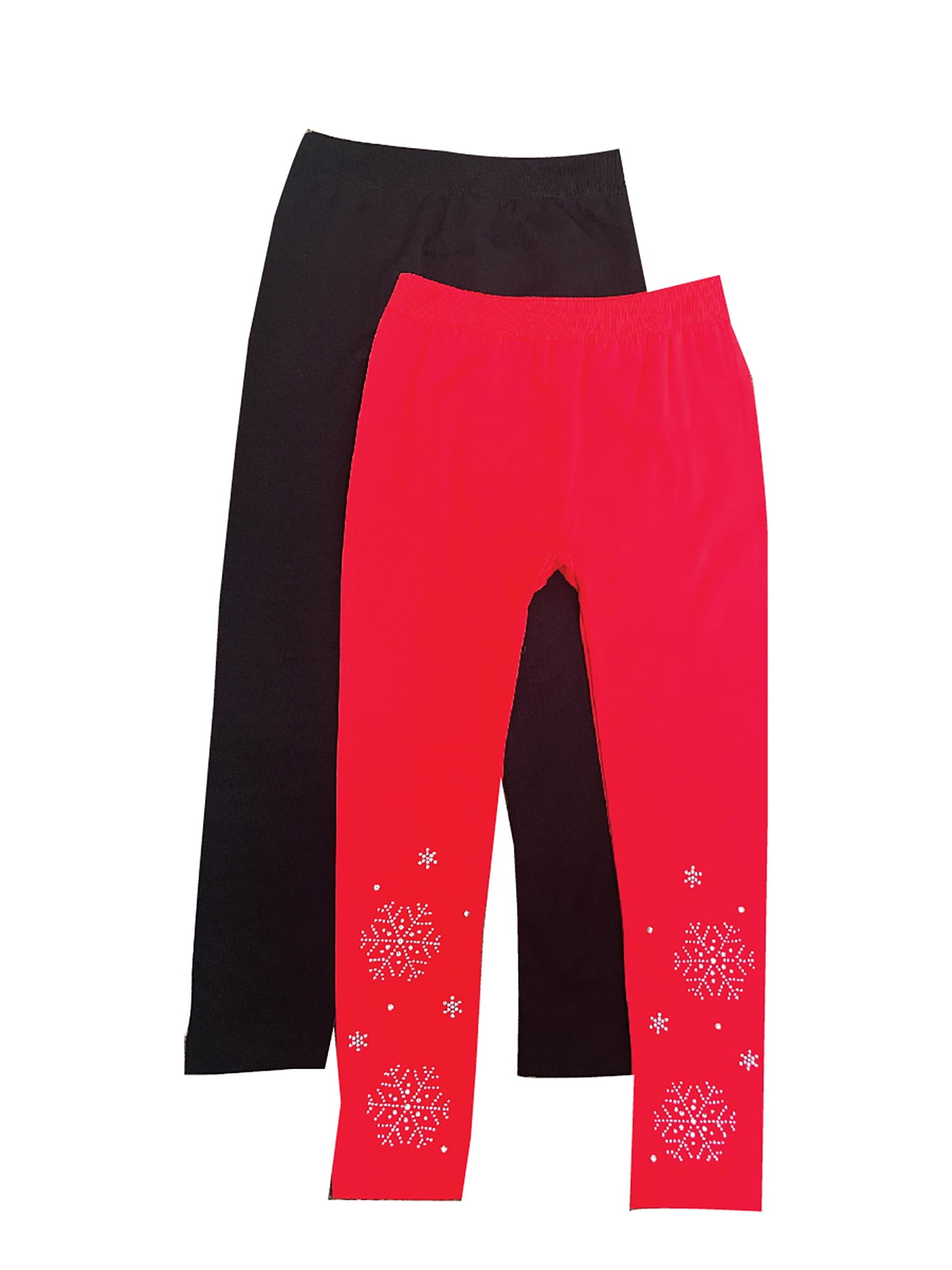 Star Ride Girls Seamless Fleece Lined Leggings, 2-Pack, Sizes 4-16