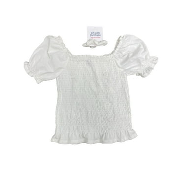 Star Ride Girls Smocked Top with Scrunchie, Sizes 4-16