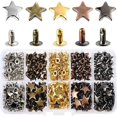 thumbnail image 1 of Star Rivet Tubular Metal Studs for Leather Craft Repairs Decoration, 200 Set, 1 of 6