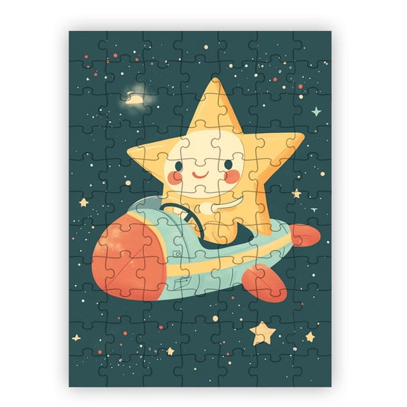 Star Rocketeer Jigsaw Puzzle by Dancing Littles Jungle - 88 Pieces