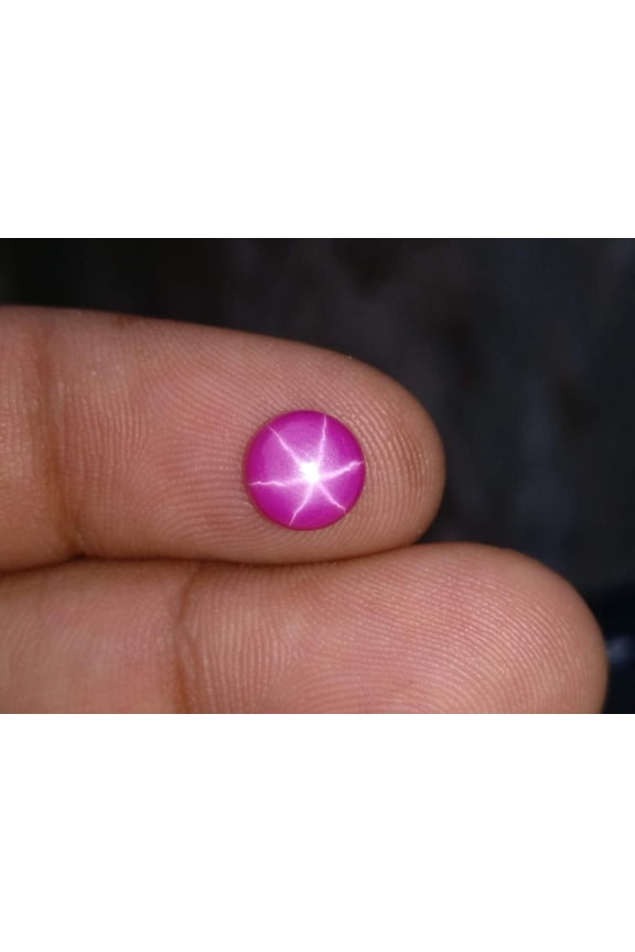 Star Ruby, 2cts, Round Shaped, Gemstones, Round Beads, Supreme Quality, AAA Quality, Pink Star Ruby, Star, Studs Earrings, Beads