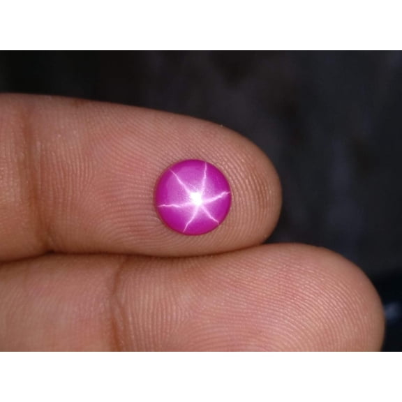 Star Ruby, 2cts, Round Shaped, Gemstones, Round Beads, Supreme Quality, AAA Quality, Pink Star Ruby, Star, Studs Earrings, Beads