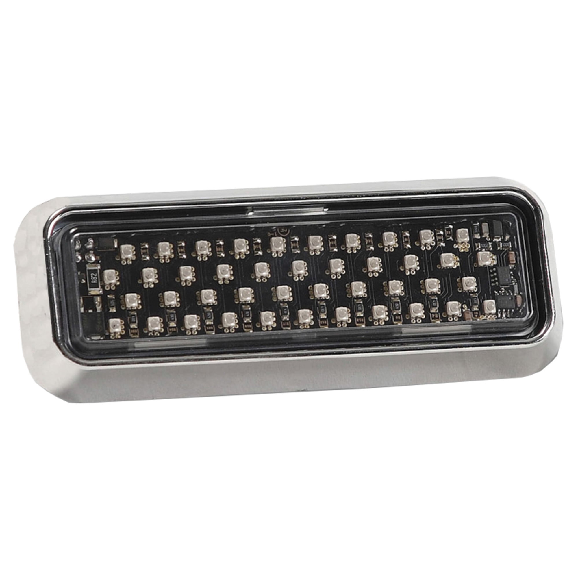 Star Safety Technologies by Grote DLXT-121CAA Emergency Lighting - Thin Auxiliary, Amber LED, Chrome Bezel, 12V