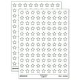 thumbnail image 1 of Star Shape Excellent Outline 200+ Round Stickers - White - Matte Finish - 0.50" Size, 1 of 3
