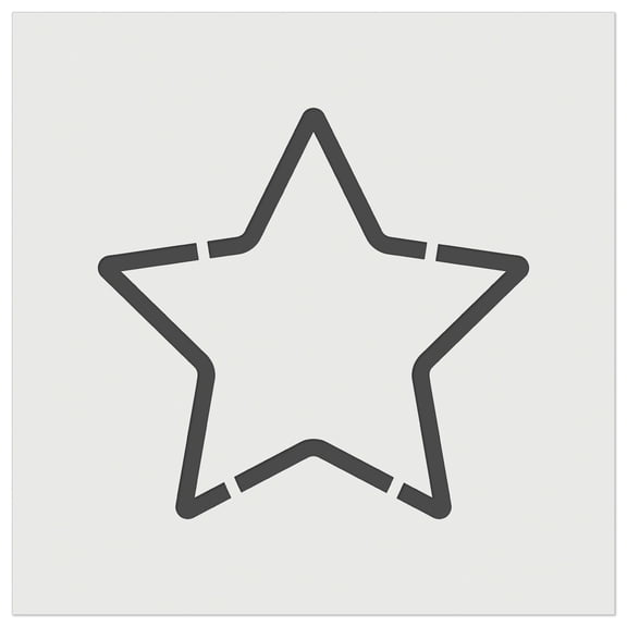 Star Shape Excellent Outline DIY Cookie Wall Craft Stencil - 3.5 Inch