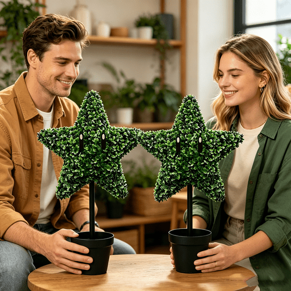Star Shape Flower Pot Planter Empty Decorative Garden Plant Pot Balcony Home Desk Succulent Container Vase Holder A