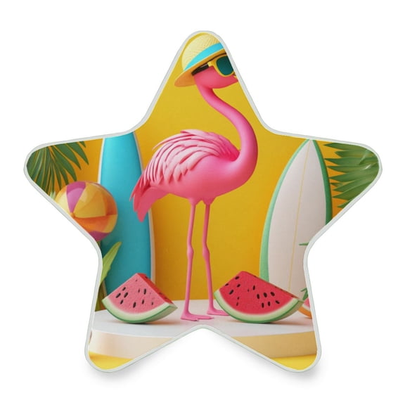 Star Shape LED Night Light Bedrooms Lighting Sensor Light Bedside Wall Plug-in Lamp for Bedroom Hallway and More A Pink Flamingo