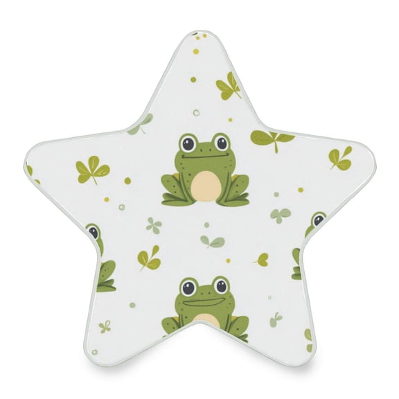 Star Shape LED Night Light Bedrooms Lighting Sensor Light Bedside Wall Plug-in Lamp for Bedroom Hallway and More Cartoon Frog Pattern