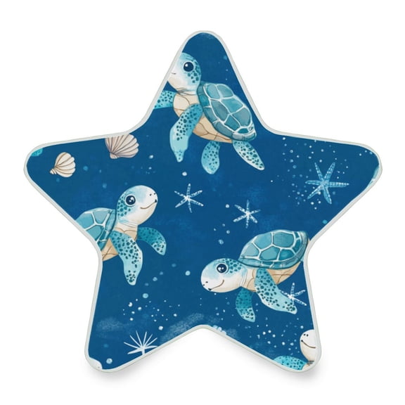 Star Shape LED Night Light Bedrooms Lighting Sensor Light Bedside Wall Plug-in Lamp for Bedroom Hallway and More Cute Turtles Pattern