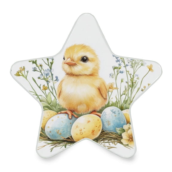 Star Shape LED Night Light Bedrooms Lighting Sensor Light Bedside Wall Plug-in Lamp for Bedroom Hallway and More Easter Chick with Eggs