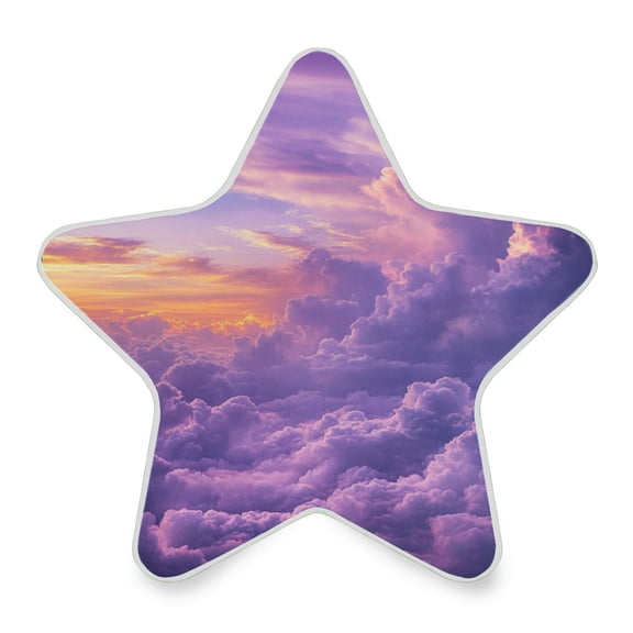 Star Shape LED Night Light Bedrooms Lighting Sensor Light Bedside Wall Plug-in Lamp for Bedroom Hallway and More Fluffy Clouds
