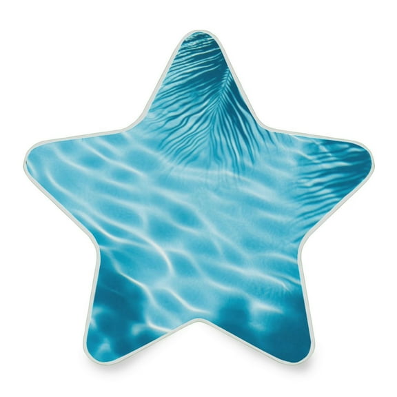 Star Shape LED Night Light Bedrooms Lighting Sensor Light Bedside Wall Plug-in Lamp for Bedroom Hallway and More Light Blue Water Ripples