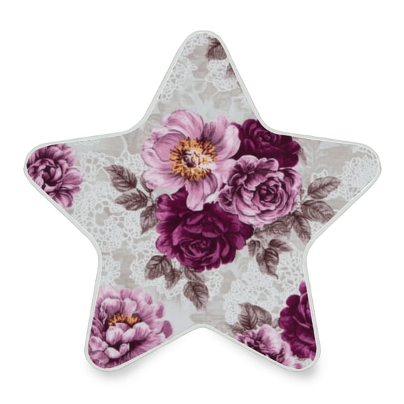 Star Shape LED Night Light Bedrooms Lighting Sensor Light Bedside Wall Plug-in Lamp for Bedroom Hallway and More Magenta Roses