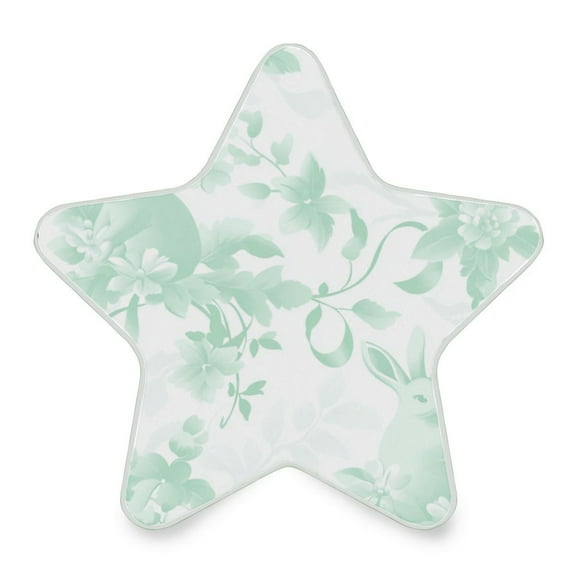 Star Shape LED Night Light Bedrooms Lighting Sensor Light Bedside Wall Plug-in Lamp for Bedroom Hallway and More Mint Green Rabbits