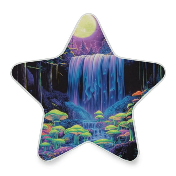 Star Shape LED Night Light Bedrooms Lighting Sensor Light Bedside Wall Plug-in Lamp for Bedroom Hallway and More Neon Oversized Waterfall