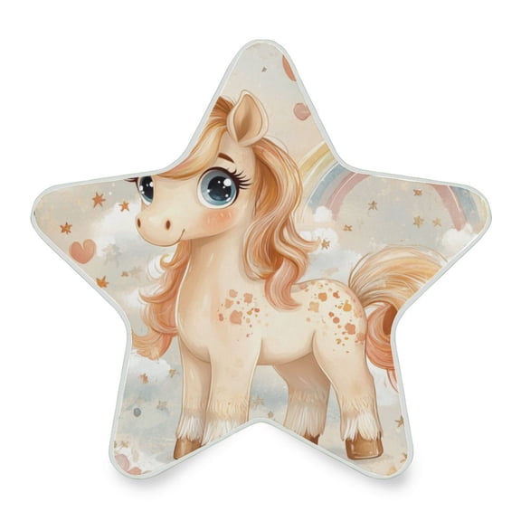 Star Shape LED Night Light Bedrooms Lighting Sensor Light Bedside Wall Plug-in Lamp for Bedroom Hallway and More Pastel-colored Unicorn