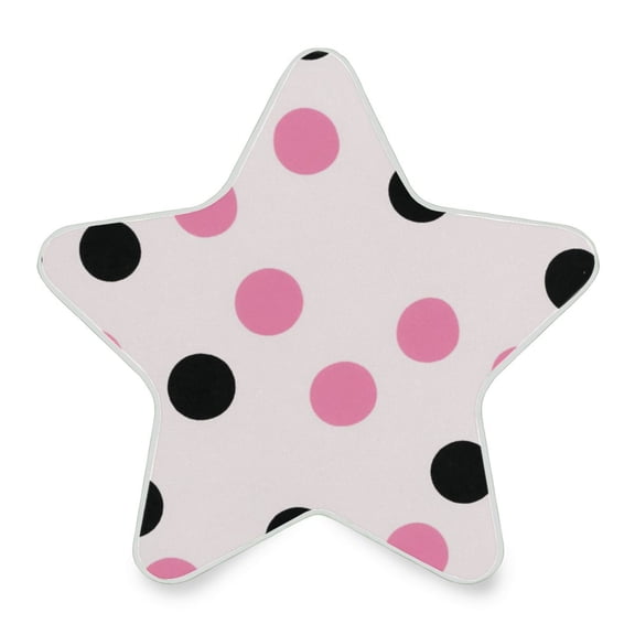 Star Shape LED Night Light Bedrooms Lighting Sensor Light Bedside Wall Plug-in Lamp for Bedroom Hallway and More Pink and Black Dots